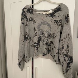 Vintage Havana cropped crew with skull